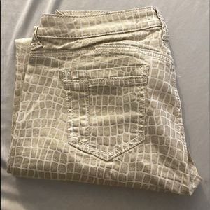 Gold And White Pants